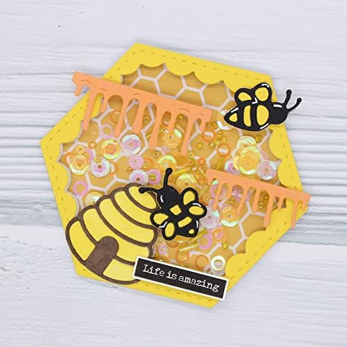 ZFPARTY Bee Honeybee Метални Режещи Удари Шаблони за DIY Scrapbooking Декоративно Щамповане САМ Хартиени Картички