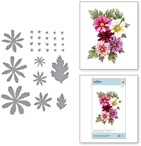 Комплект печати Spellbinders Button и Daisy Chrysanthemum от Сюзън Тиърни-Кокбърн с тънка Метална гравиране