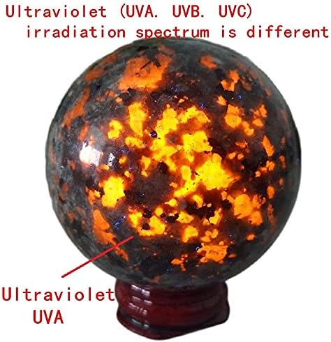 5A + Кристална Топка от естествен камък Yooperlite, Сфера с Мощни Кристали и Енергията на Чакрите и Камъни, LJFFJL-3006 (Размер:
