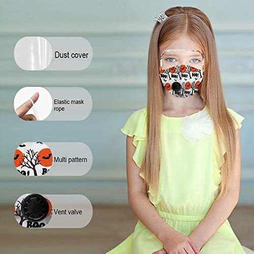Памучен Защитна маска за лице с шарките на Хелоуин за възрастни и деца, Градинска Дишаща Мультяшная нетканая маска за устата,