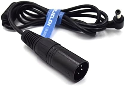 SZJELEN 4-пинов XLR Конектор за захранващия кабел 2,5 постоянен ток, Правоъгълен Конектор dc за Фотография