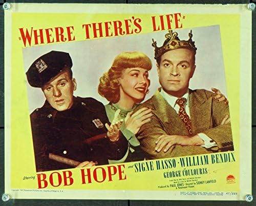 Там, където има живот (1947) Оригиналната сцена На картата на фоайето (11x14)