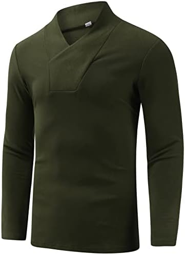 Мъжки пуловер UBST с имитация на вратата, 2021 Еластичен Памук Монтиране Обикновен Пуловер с V-образно деколте, Компресия Основни Върхове,
