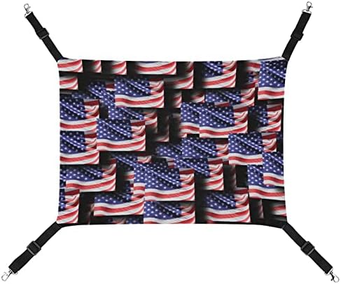 Тапет с Флага на Америка Стойка За Хамак за Домашни Любимци Котешка Легло Стоки за домашни любимци Отлична Пропускливост на въздух