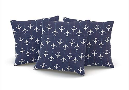 Носи етикет за услугата Декоративна Калъфка Абстрактни Самолети Тъмно-синя и бяла Калъфка Калъф за възглавници Двустранен Дизайн