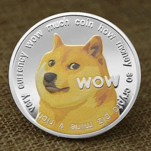 Възпоменателни монети от 1 унция Dogecoin Възпоменателна Монета с Сребърно покритие Doge Coin Cryptocurrency2021 са подбрани Монета Ограничена