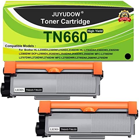 Juyudow Съвместим Взаимозаменяеми тонер касета TN-660 Brother за TN660, TN630, TN-630, с висока производителност, за принтер HL-L2300D,