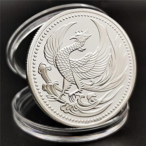Японската Традиционна култура Феникс Нирвана Японска Монета Феникс сребърно покритие са подбрани Монета с Защитен калъф