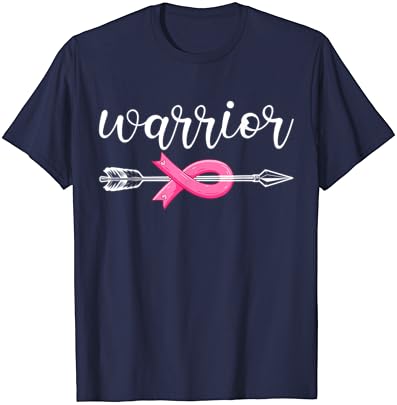 Тениска с предупреждение за рак на гърдата Warrior Breast Cancer