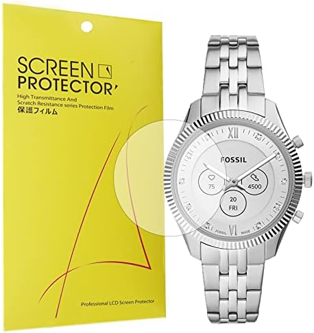 Съвместимост с фолио Fossil Scarlette Mini Screen Protector, Lamshaw [6 опаковки] Филм TPU с пълно покритие, съвместимо с женски хибридни умни часовник Fossil Scarlette Mini HR (6 опаковки)
