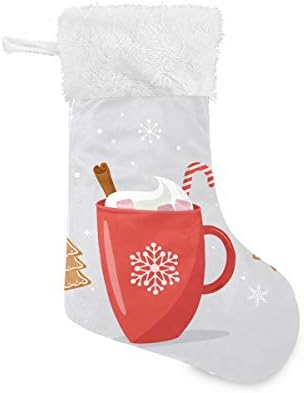 PIMILAGU Весела Коледа Голяма Чаша Какао Коледни Чорапи, 1 Опаковка 17,7 , Окачените Чорапи за Коледна украса