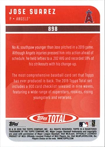 2020 Topps Total (вълна 9) Бейзбол 898 Хосе Суарес Лос Анджелис Энджелз Официалната търговска картичка MLB ОНЛАЙН ИЗКЛЮЧИТЕЛЕН