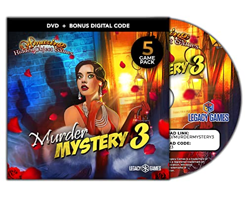 Legacy Games Невероятни игри за търсене на предмети за PC: Murder Mystery Vol. 3 (Комплект от 5 мача) - DVD за КОМПЮТЪР с