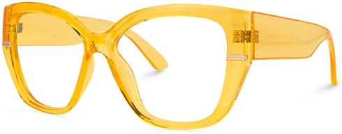 VOOGLAM Големи Очила с Блокиране на Синя Светлина, Модни Рамки за очила Котешко око на Жените, Защита от Пренапрежение на очите