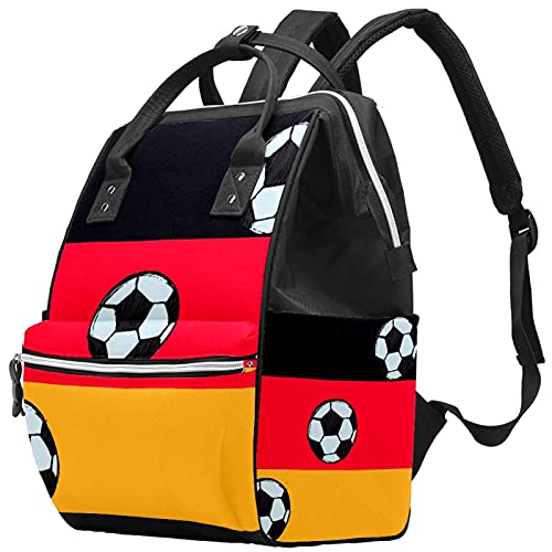 Германия Футбол Пелена Чанта на Мама Раница с Голям Капацитет Чанта За Памперси Кърмещи Пътна Чанта за Грижа за Детето