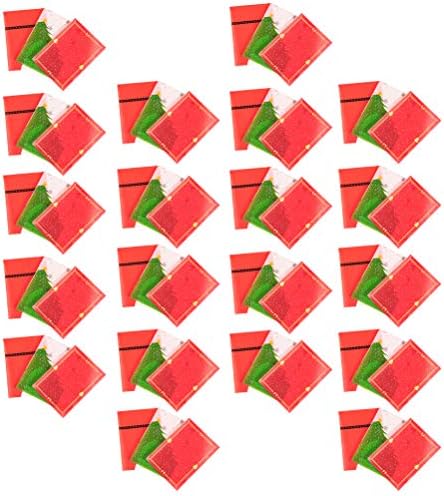 Коледна Украса GALPADA 600 бр 1 Комплект, Коледни Опаковки от Нуга, Пликове за съхранение на Закуски (Червено-зелен)