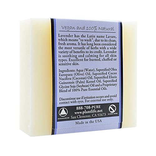 Сапун с лавандула Plantlife в 3 опаковки - Овлажняващ и успокояващ сапун за Вашата кожа, Изработено е ръчно с използването
