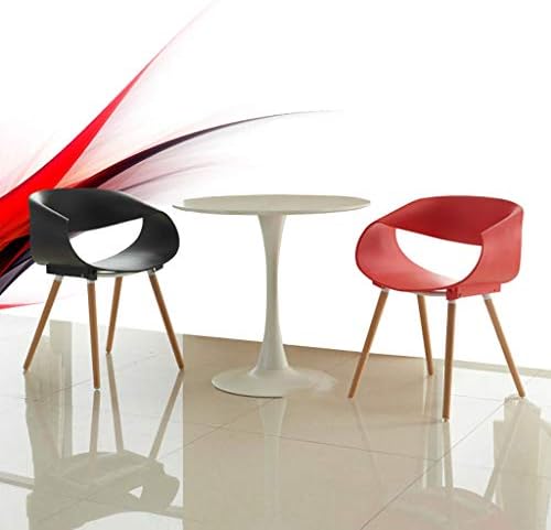 Домашен офис маса, столове, маса за хранене, стол, стол за почивка, скандинавските крака от масивна дървесина, пластмаса, кухня, кафене (цвят: F)