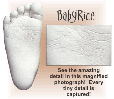 Комплект за леене BabyRice Large Baby (чудесно за близнаци!), Матова Калай рамка с размер 14,5x8,5 инча, бяло планина,