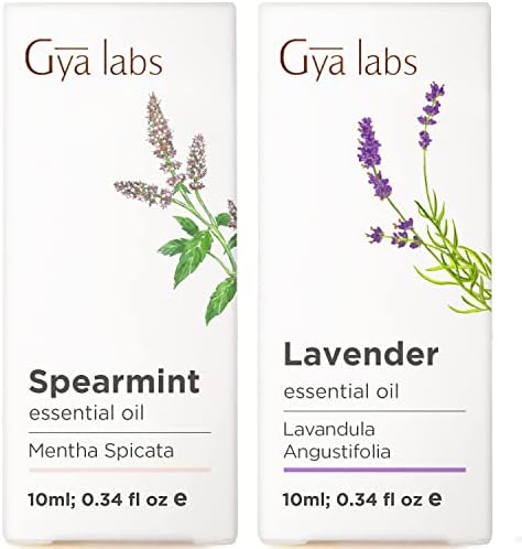 Масло от мента и лавандула - Набор от Gya Labs Sleep Лесно за премахване на застой явления и подобряване на съня - Набор от етерични