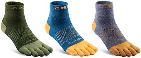 Чорапи с пръсти YAPJEB за мъже и жени, високо-Производителни Чорапи за бягане с пет пръста, Спортни Чорапи Coolmax за мъже и Жени