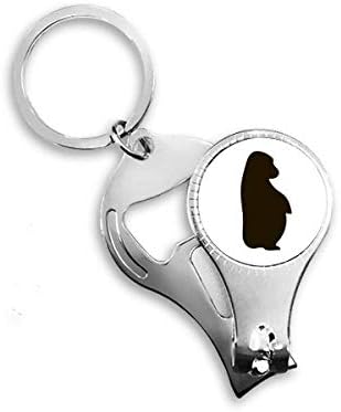 Черно Орангутан Изображение На Животното Ножица За Нокти Халка Ключодържател Отварачка За Бутилки Машина За Рязане