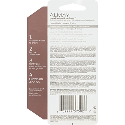 Трайна боя за вежди Almay, кафяв, 0,24 течни унции (опаковка от 2 броя)