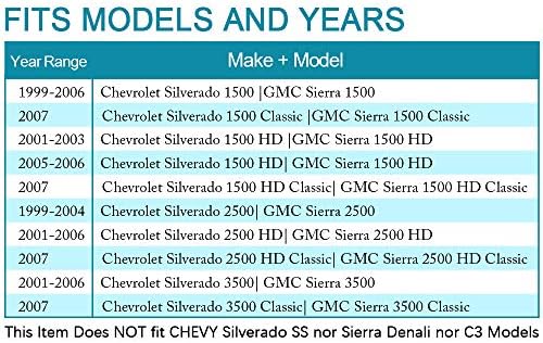 Подмяна на ръба на дръжка на задната врата IRONTEK Black Подходящ 99-07 за Chevy Silverado и GMC Sierra, също е подходящ за пикапи, 1500,