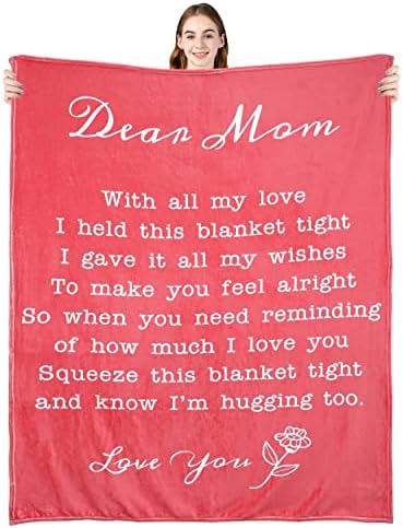 BLAMEZI Подаръци за мама за Деня на майката, Подаръци за Свети Валентин, за рожден Ден за мама, Персонални Покривки I Love