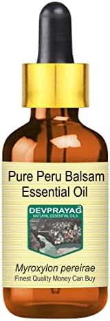 Етерично масло Devprayag Pure Peru Balsam (Myroxylon pereirae) със Стъклен капкомер, Дистиллированное пара, 15 мл (0,50 грама)