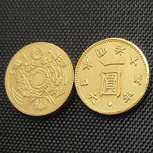 Японска Златна Монета 1 Юан Макарони на 13-Годишната Позлатен Копие на Възпоменателни монети