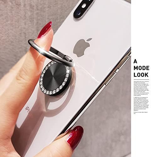 Поставка с пръстен за мобилен телефон, Dremmiwin 360 Въртящата се Поставка за пръстите, дръжка с пръстен за телефон за iPhone, Samsung,