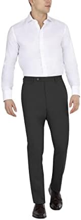 Панталони за мъжки костюм на DKNY, Черни Обикновена, 38 W x 30 Л