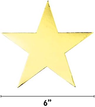 Огледално деколтета във формата на звезда Hygloss Злато във формата на звезда за много творчески цели -за декоративно-приложно изкуство-Отразяваща