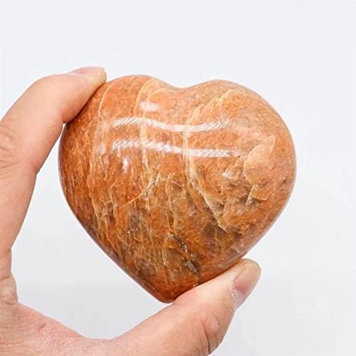DFUF 1бр 170 гр-350 грама Натурален Праскова Лунен камък Сърцето на Crystal Камък Подарък Исцеляющий за декорация, Подходящи