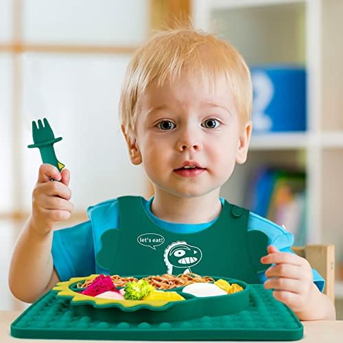 Аксесоари за хранене KIYTARBOO за деца и бебета - за да проверите за отбиване от гърдата с led подсветка Включват чиния, детски