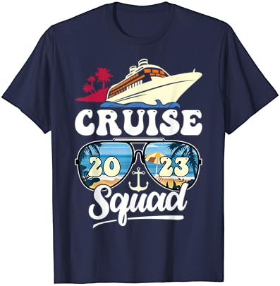 Тениска с Надпис Family Cruise Squad 2023 Family Matching Group Squad