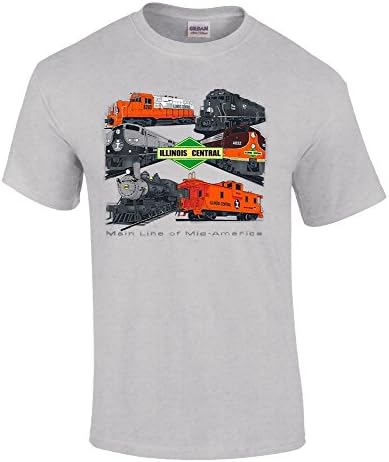 Дневни продажби Централна Колаж на Илинойс Автентичната Тениска с изображение на железопътна линия [60]