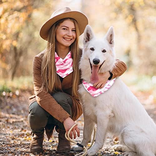 2 Опаковки Розови камуфляжных bandhan за кучета, Празничен шал за момчета и момичета, Кърпа за малки,Средни, големи и много