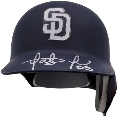 Фернандо Татис - младши . Матово Синьо Каска San Diego Padres с Автограф На терена, Автентичен Каска За Вата JSA В наличност #201907 - Каски MLB с автограф