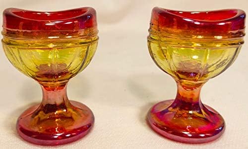 Наглазник за измиване на очите, Чаша за промивка - Американско производство - Mosser Glass САЩ - Комплект от 2 теми (amethyst, John Bull)