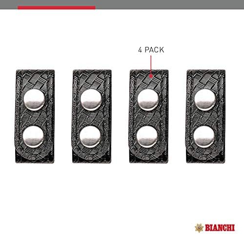Държачи за колана BIANCHI Модел 7906 Плетене на кошници с Месингова закопчалка (4 бр.), черен