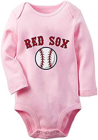 Бейзболен Гащеризон Red Sox За Малки Момчета и Момичета, Органично Боди За Новородено, Гащеризон