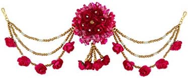 Розово Очарователен комплект за Коса в едно цвете /Брошка Hiar за жени /Момичета От Indian Collectible