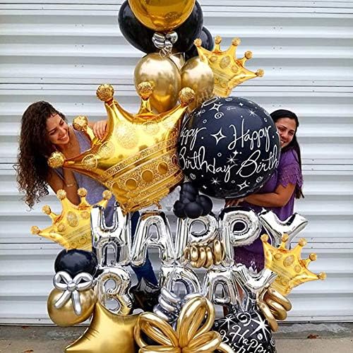 14 БР. Балони във формата на Корона от Златно Фолио, Балон във формата на Корона, за Рожден Ден, Сватба Парти, Украси за Душата на Детето,