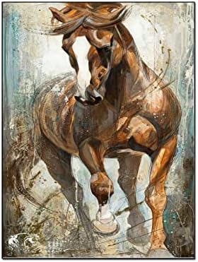 ToMart Художествен Плакат Elise Gene Horse Интериорна Снимка на Кон, с монтиран на стената Платно Платното за Печат Живопис
