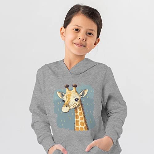 Детска hoody от порести руно с жирафа - Мультяшная Детска hoody - Графична hoody за деца