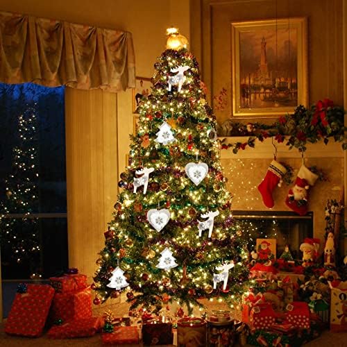 Расшитый Мъниста Кристалната Завеса 2 ЕЛЕМЕНТА Коледна Дървена Плюшен Коледно Дърво Любов Малък Медальон Коледна Украса Малки Висящи Бижута
