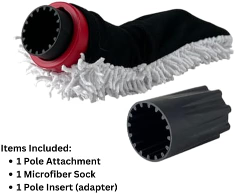 ПАРЦАЛИ БАЙ-БАЙ: Универсална четка за почистване от микрофибър | наставка в шест, сменяеми Чорапи, шлифовъчни дискове и Стъргало