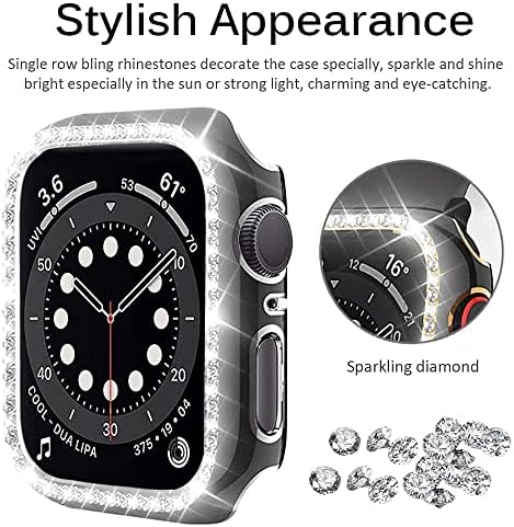 ANKANG калъф с кристали и диаманти за Apple Watch 7 6 se 40 мм 44 мм 41 мм 45 мм iWatch Series 5 3 38 мм 42 мм Защитни капаци за Дамски Аксесоари